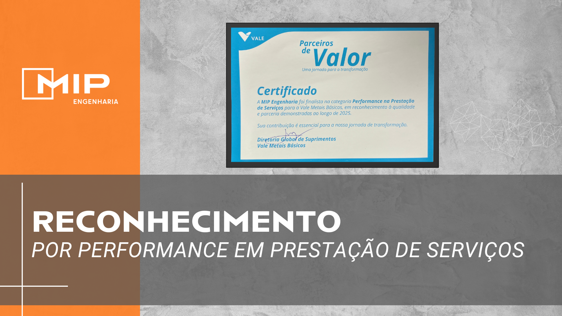 Certificado de Reconhecimento - 3,5 mi horas thabalhadas sem acidente Português